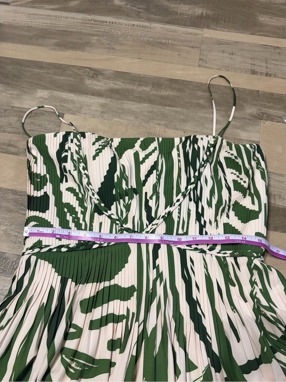 Andres Otalora Womens 12 Exclusive Kalal Abstract Print Crepe Maxi Dress Green - Picture 6 of 10